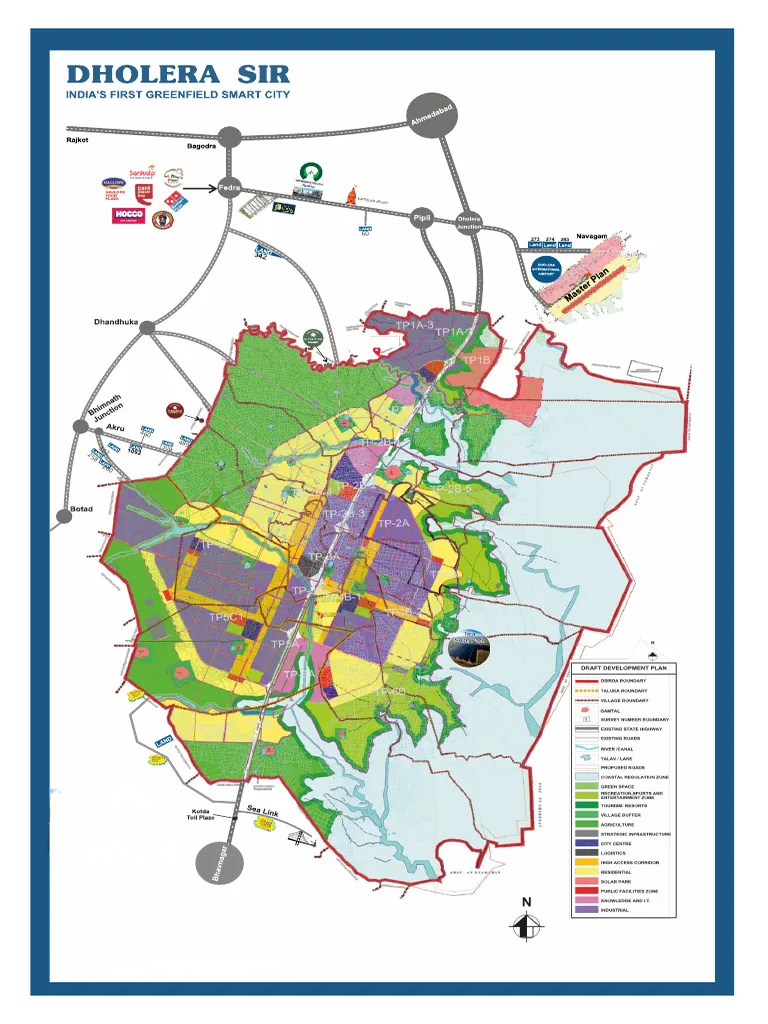 Haute World City location map — Dholera Special Investment Region, Gujarat